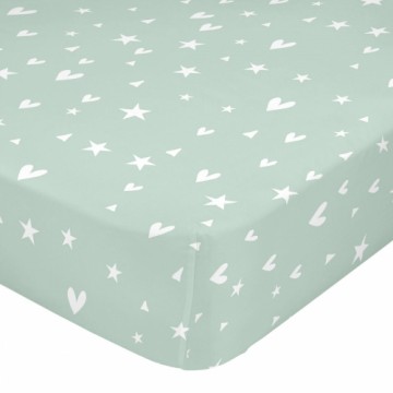 Fitted sheet HappyFriday MINI Green Multicolour 60 x 120 x 14 cm