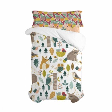 Duvet cover set HappyFriday Moshi Moshi Harvestwood Multicolour Single 2 Pieces