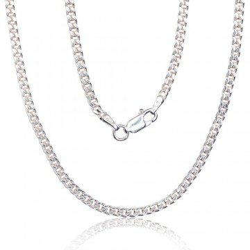 Silver chain Curb 2.2 mm, diamond cut #2400138, Silver 925°, length: 60 cm, 10.5 gr.