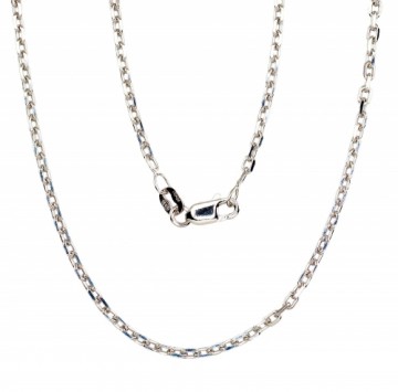 Silver chain Anchor 2.1 mm, diamond cut #2400091(PRh-Gr), Silver 925°, Rhodium (Plating), length: 55 cm, 6.9 gr.