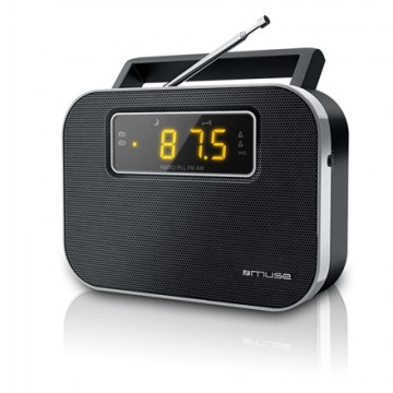 Muse M-081R Black  Alarm function  2-band PLL portable radio