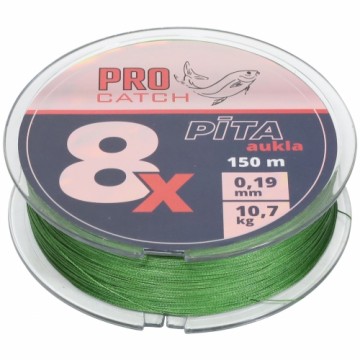 Pītā aukla Pro Catch X8 0.19mm 150m zaļa