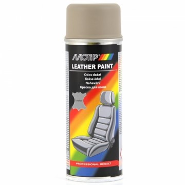 Motip Aerosolkrāsa 200ml Leather&Vinyl spray ādai bēša/pelēka