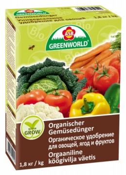 Greenworld Mēslojums organiskais dārzeņiem, ogām un augļiem 1.8kg