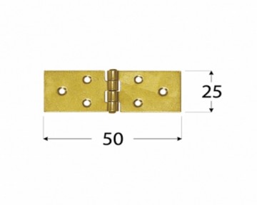 DMX Eņģe celtn. Z 50x25x1.5 mm tērauda misiņa