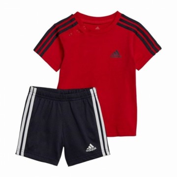Bērnu Sporta Tērps Adidas 3 Stripes Sarkans