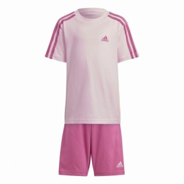 Bērnu Sporta Tērps Adidas 3 Stripes Rozā