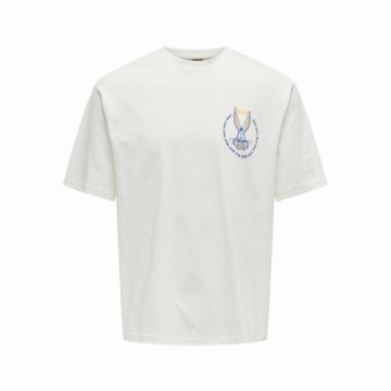 Men’s Short Sleeve T-Shirt Only & Sons Onslooney Rlx White