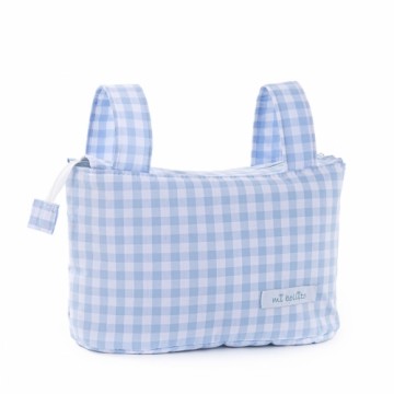 Organizer bag for baby stroller Mi bollito Blue Gingham 15 x 18 x 45 cm