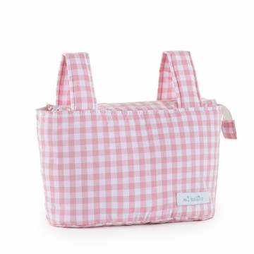 Organizer bag for baby stroller Mi bollito Pink Gingham 15 x 18 x 45 cm