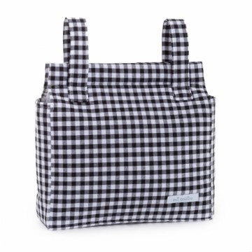 Organizer bag for baby stroller Mi bollito Black Gingham 10 x 35 x 35 cm