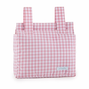 Organizer bag for baby stroller Mi bollito Pink Gingham 10 x 35 x 35 cm