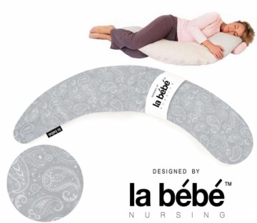 La Bebe™ Moon Maternity Pillow Cover Art.81479 Oriental Light Grey Satin pārvalks pakaviņam 36*185 cm