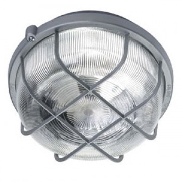 Lena Lighting Pl.lampa 100W E27 IP44 pelēka