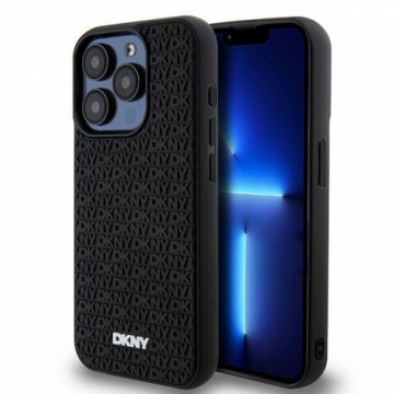 DKNY DKHCP15X3DRPWK iPhone 15 Pro Max 6.7" czarny|black hardcase 3D Rubber Repeat Pattern