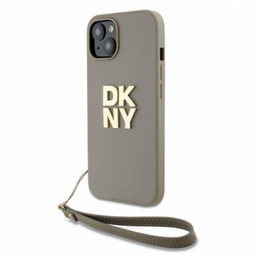 DKNY DKHCP15SPBSWSE iPhone 15 | 14 | 13 6.1" beżowy|beige hardcase Wrist Strap Stock Logo