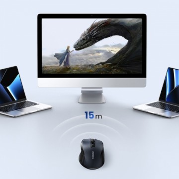 Wireless mouse UGREEN 2.4 GHz&BT (black)