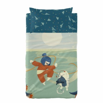 Bedding set HappyFriday Mr Fox The Warrior Multicolour Baby Crib 2 Pieces