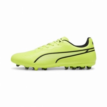 Pieaugušo Multifunkcionālās Futbola Botas Puma King Match MG Dzeltens Melns