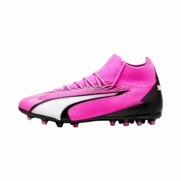 Pieaugušo Multifunkcionālās Futbola Botas Puma Ultra Pro MG Balts Tumši rozā