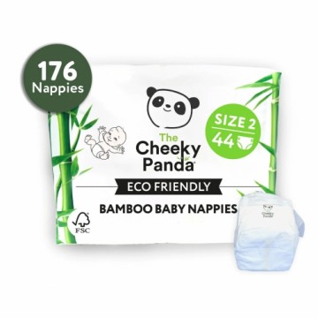 The Cheeky Panda Bamboo Eco Friendly Art.152656 Ekoloģiskās autiņbiksītes 2 izmērs, 4-8 kg, 44 gb.