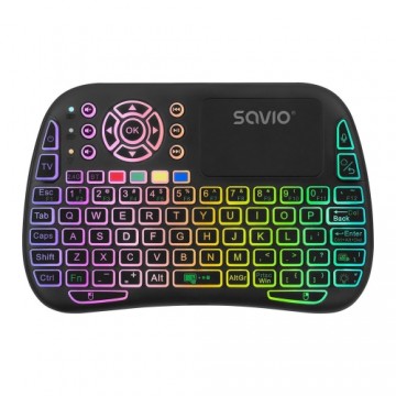 SAVIO KW-04 Backlit wireless keyboard RGB BT + 2.4 GHz, TV Box, Smart TV, Consoles, PC