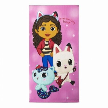 Beach Towel Gabby's Dollhouse Pink 70 x 140 cm Microfibre