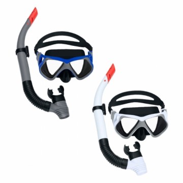 Snorkel Goggles and Tube Bestway White Grey Adult (1 Unit)