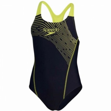 Swimsuit for Girls Speedo Medley Logo Medalist Black