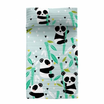 Bedspread (quilt) HappyFriday Moshi Moshi Blue 200 x 260 cm Panda bear