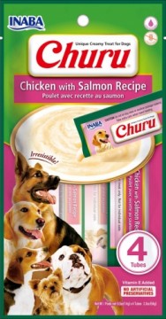 INABA Churu Chicken with salmon - dog treat - 4x14 g