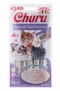 INABA Churu Chicken with prawns - cat treats - 4x14 g