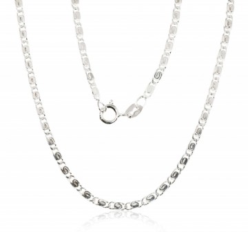 Серебряная цепочка Улитка 2,1 мм, алмазная обработка граней #2400097, Серебро 925°, длина: 55 см, 5.9 гр.
