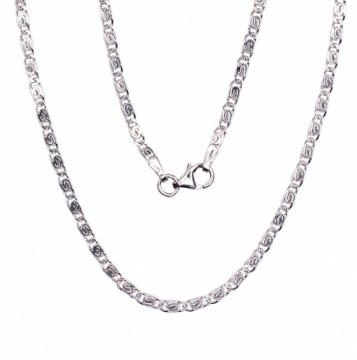 Silver chain Snail 2,1 mm, diamond cut #2400097(PRh-Gr), Silver 925°, Rhodium (Plating), length: 55 cm, 5.9 gr.