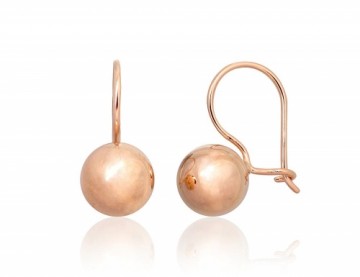 Gold hook earrings #1201500(Au-R), Red Gold 585°, 1.02 gr.