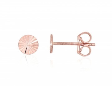 Gold classic studs earrings #1200565(Au-R), Red Gold 585°, 0.67 gr.