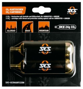 Cartridge CO2 SKS for pump Airbuster (2x24g), threaded