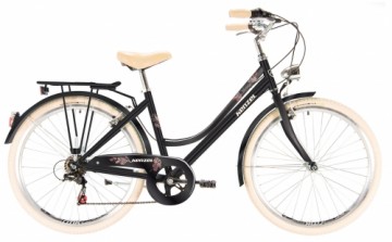 Pilsētas velosipēds Kenzel Missy Royal ar groziņu (26"/6 ātr.) melns (gab.)