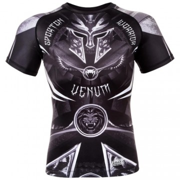 Krekls Venum Gladiator 3.0 Rashguard Short Sleeves melns/balts (gab.)