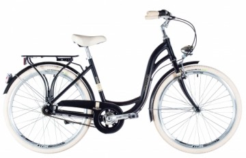 Pilsētas velosipēds Kenzel Bellissima Deluxe ar groziņu (26"/7 ātr.) melns (gab.)