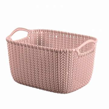 Grozs Knit S taisnstūris 8L 30x22x17cm rozā