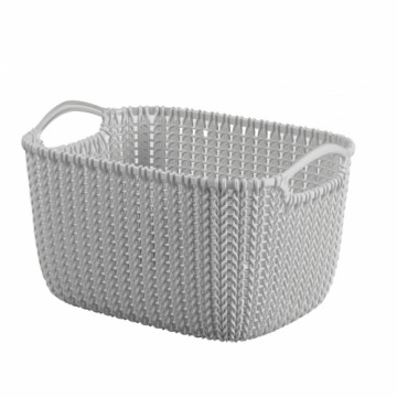 Grozs Knit S taisnstūris 8L 30x22x17cm gaiši pelēks