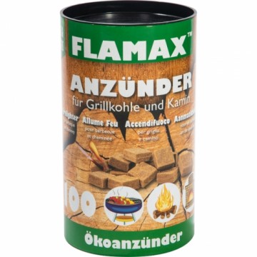 Flamax Ekoloģiskie aizdedzināšanas kubiņi 100 gab. cilindrā