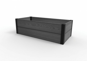 Keter Apmalīte taisnstūra puķu dobei Maple Trough 106x52x32cm pelēka