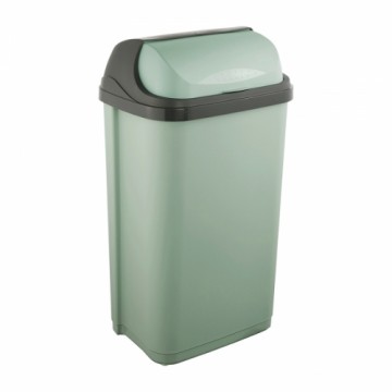 Keeeper Ведро для мусора с вращающейся крышкой 50 л Rasmus 39x29,5x67,5 см зеленое