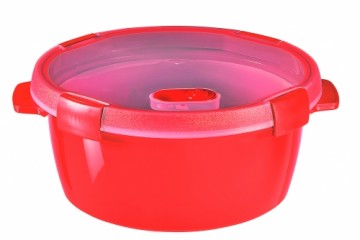 Curver Pārtikas trauks Steamer 1,6L apaļš Smart Eco Microwave Ø22x10cm sarkans