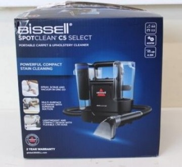 Bissell   SALE OUT.  SpotClean C5 Select Portable Carpet and Upholstery Cleaner, UNPACKED, USED, SCRATCHED,MISSING THE LIQVID BOTTLE | SpotClean C5 Select Portable Carpet and Upholstery Cleaner | 3928N | Corded operating | Handheld | Washing function | 40