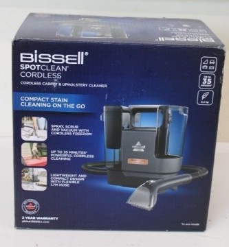 Bissell   SALE OUT.  SpotClean Cordless EU, Carpet and Upholstery Cleaner, UNPACKED, USED, SCRATCHES | SpotClean EU, Carpet and Upholstery Cleaner | 3681N | Cordless operating | Washing function | 25.9 V | Operating time (max) 35 min | Black | Warranty 24