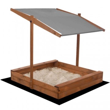 Wooden sandbox with roof SB120ER 120x120cm