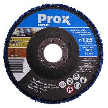 Slīpdisks Prox Expert 125x22mm tirišanai un krāsu nonemš.